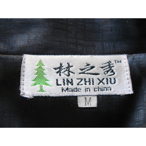 Lin Zhi Xiu Asian Embroidered Satin Dragon Jacket Mens Medium - Picture 5 of 5